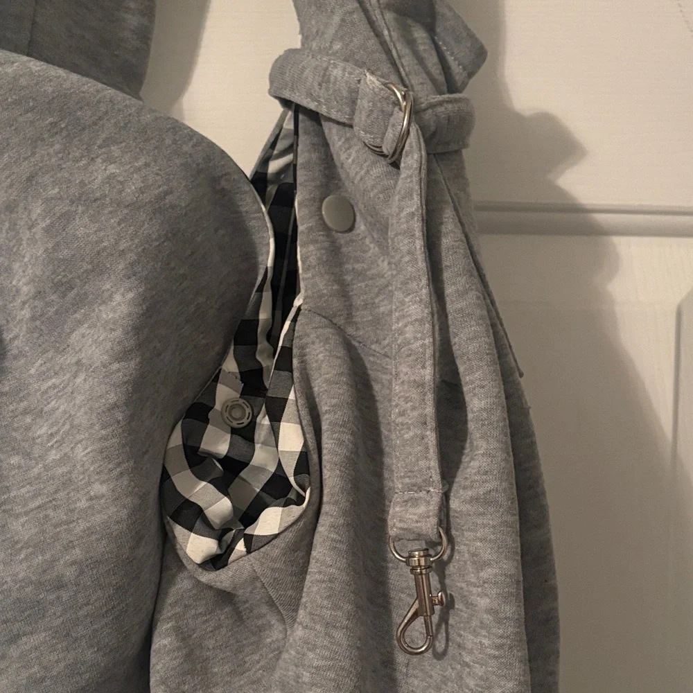 Stylish Gray Pet Carrier Sling